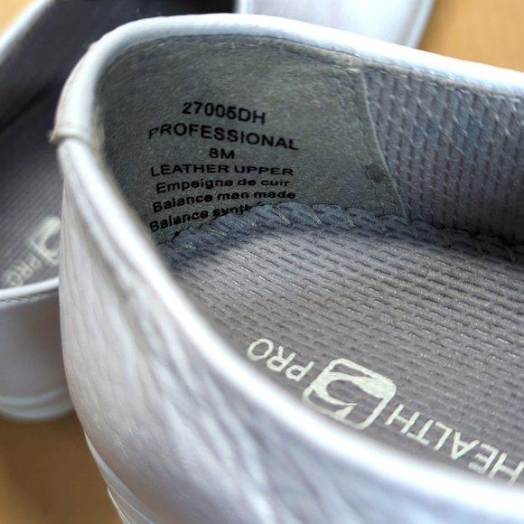 Health Pro Leather White Shoes Size 8M - Picture 8 of 10